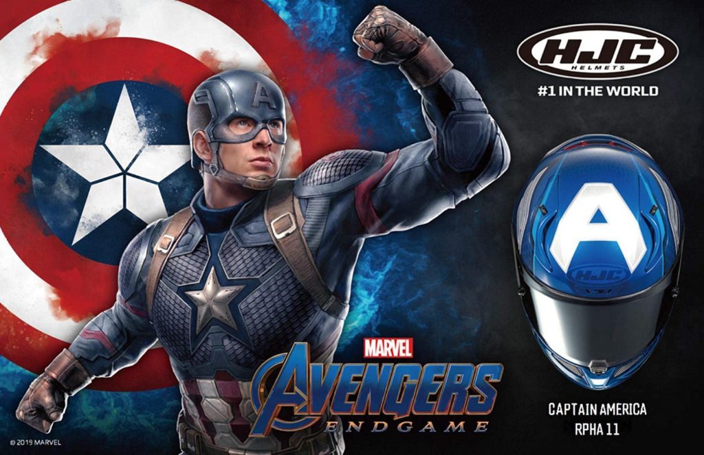 casco para moto marvel capitan america helmet 4 Casco para moto Marvel HJC Helmets