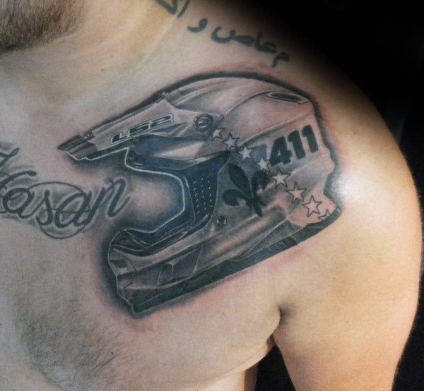 tatuaje motocross cascos 144 Tatuajes de Cascos y Cascos tatuados