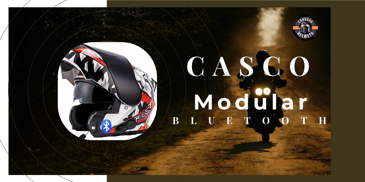 Casco Moto Modular Bluetooth Integrado Doble Visera ECE Homologado Radio FM Intercomunicador,Dispositivo de Conexión Bluetooth 2023