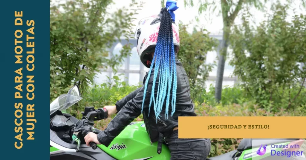 Cascos para moto de mujer con coletas