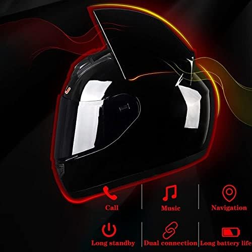 1687711807 41m98E48U5L. AC Cat Ears Bluetooth Casco de moto de cara completa para mujeres Hombres Mujeres Cascos de moto Casco de moto de cara completa con orejas para Street Bike Racing Motocross ATV