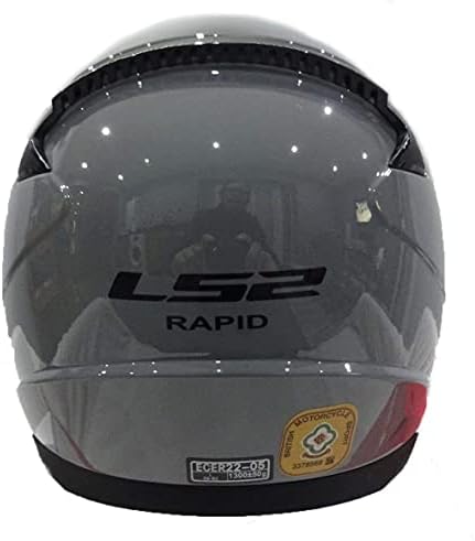41+dVDV0gpL. AC LS2 FF353 Rapid Full Face Casco de motocicleta Nardo Grey Racing Sports Casco con visera cerrada gratis (L)