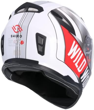 41W39HoVqCL. AC Shiro Moto Helmet Integral ECE Approved WILD WOLF SH881 LIMITED EDITION XL casco con doble parasol casco hombre casco mujer casco unisex