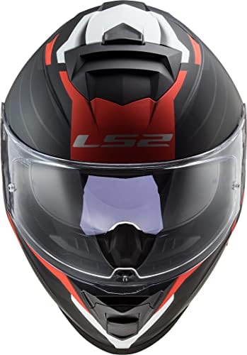41WrRIS mYL. AC LS2, Storm Nerve casco de moto integral negro rojo mate, XXXL