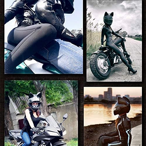 51AZ1RiRb2L. AC DYJD Cool Cat Ear Casco de motocicleta Decoración de orejas de gato Casco de motocicleta Casco de gato para hombres y mujeres