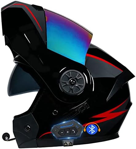Casco De Moto Modular Bluetooth Integrado, Aprobado ECE, Con Casco De Moto De Doble Visera, Transpirable Y Cómodo, Para Adultos, Mujeres Y Hombres.