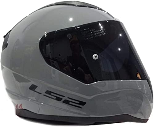 LS2 FF353 Rapid Full Face Casco de motocicleta Nardo Grey Racing Sports Casco con visera cerrada gratis (L)