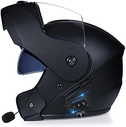 Smilfree - Casco de moto para hombre, modular, de cara completa, con Bluetooth integrado, con doble visera antivaho, certificado DOT/ECE, casco modular para cascos masculinos y femeninos