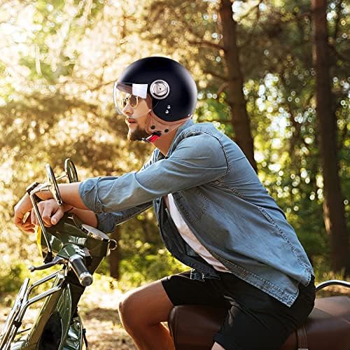 51jYZLRQp3L. AC Casco de moto BOSERMEM para hombre y mujer, casco para ciclomotor con viseras.La cabeza anticolisión protege la seguridad vial de los usuarios